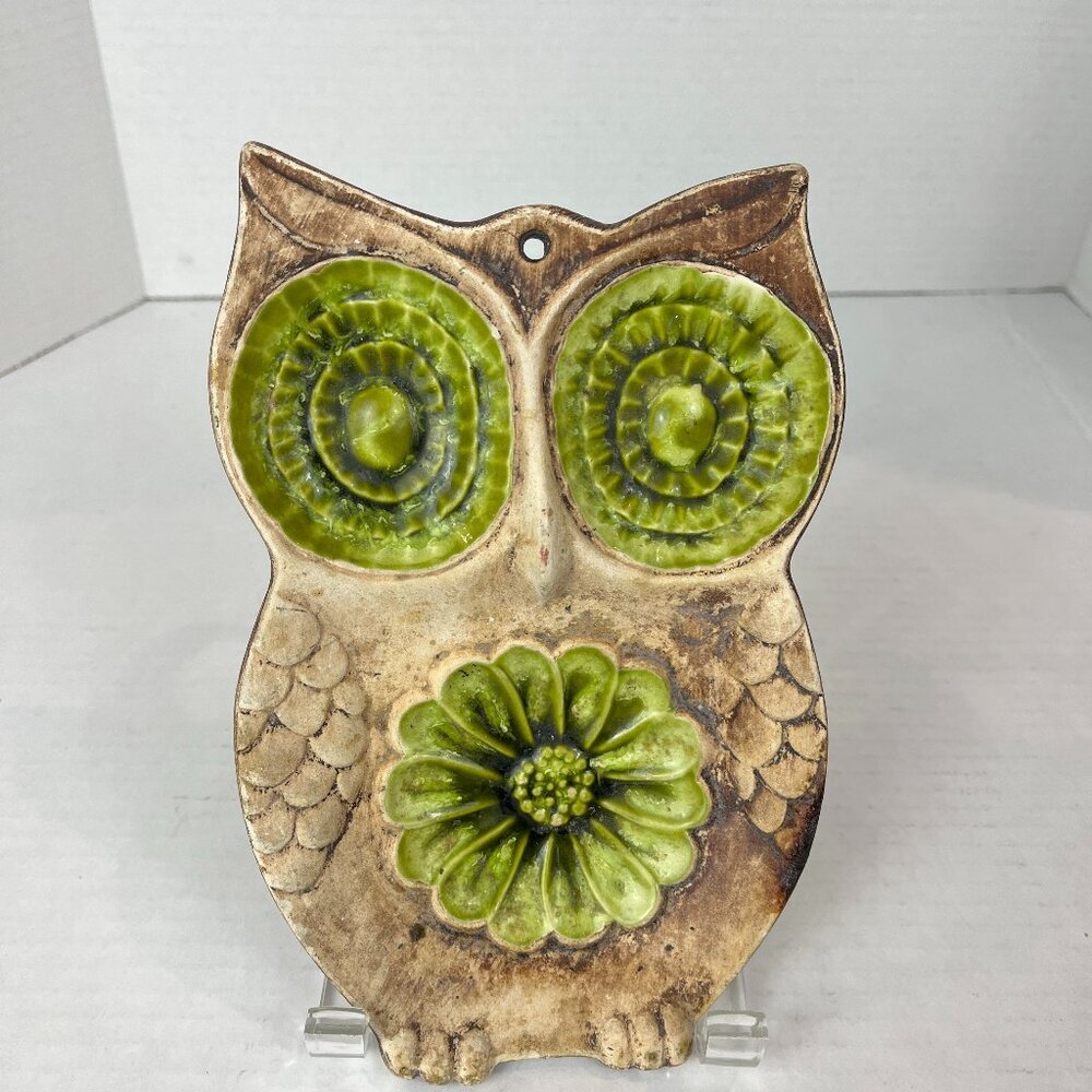 Vintage Treasure Craft Owl Spoon rest/ wall decor